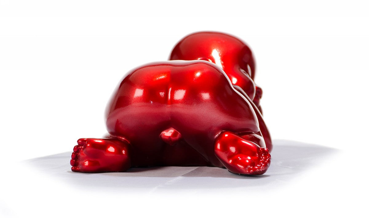 XD0052 Modern Red Baby Sleeping Sculpture