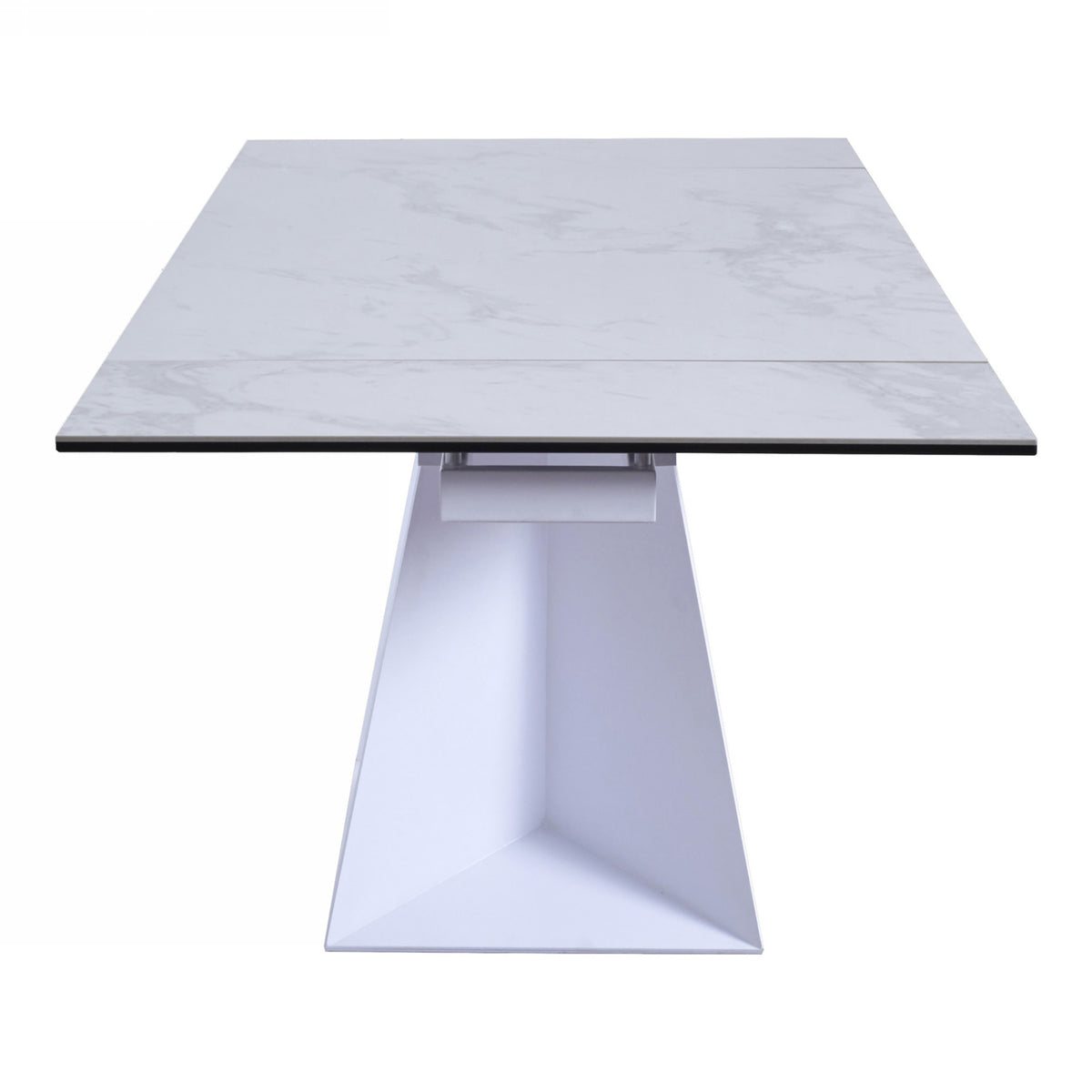 Baldwin Modern White Ceramic Extendable Dining Table