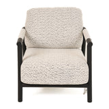 Balko Modern Grey Fabric + Black Accent Chair