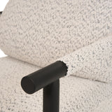 Balko Modern Grey Fabric + Black Accent Chair
