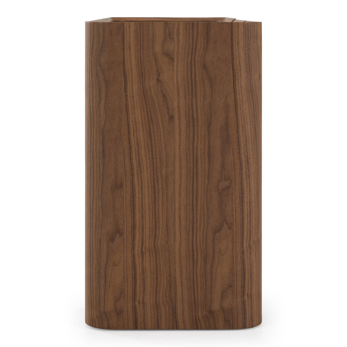 Barbon Modern Black Glass + Walnut Buffet