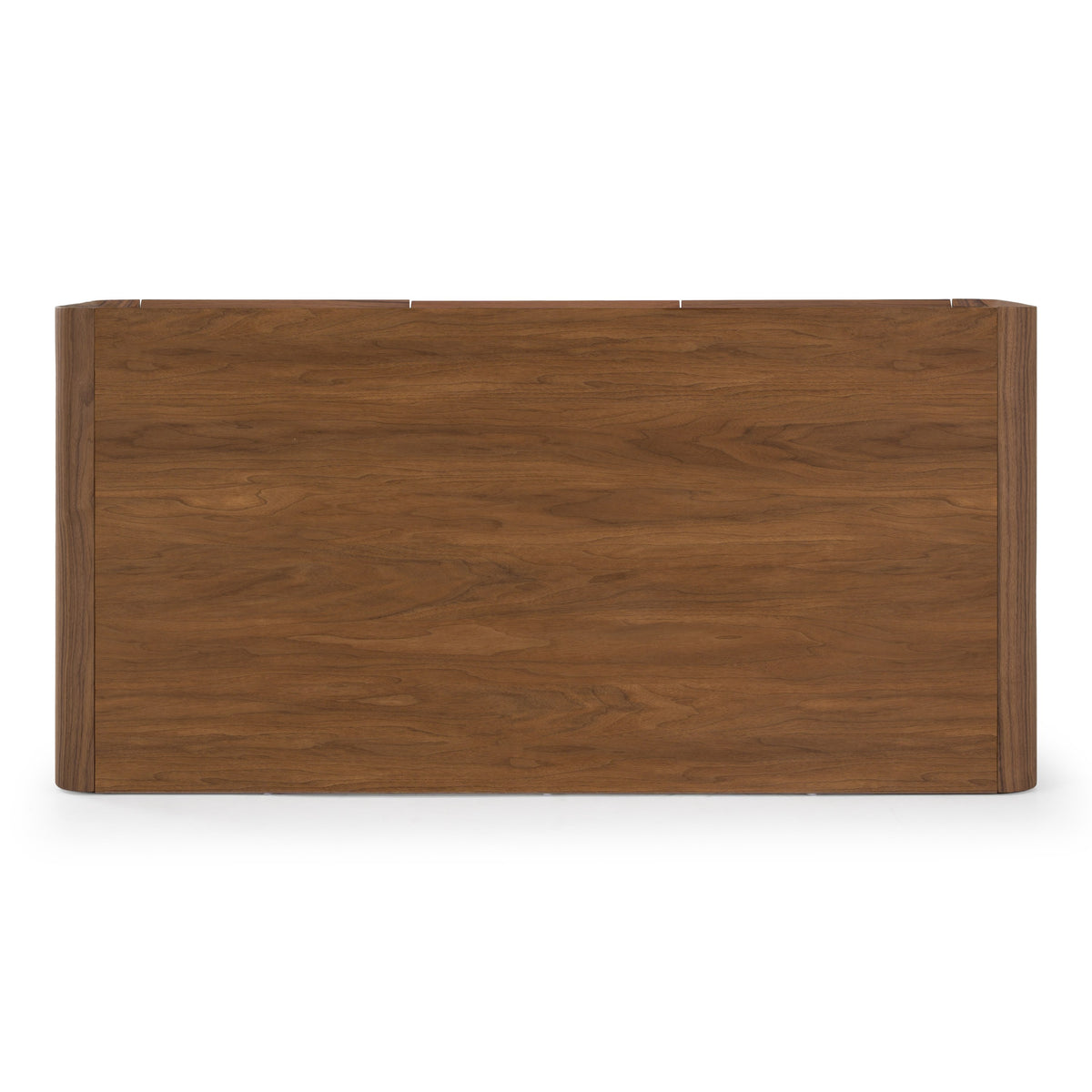 Barbon Modern Black Glass + Walnut Buffet