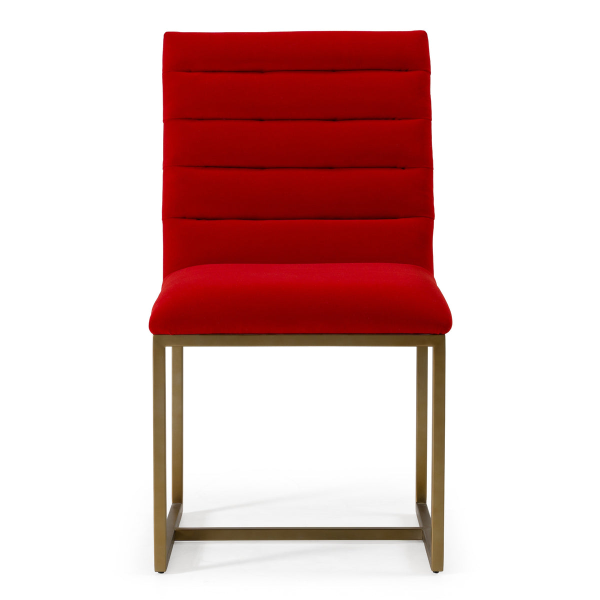 Barker Modern Bright Orange & Brush Gold Dining Chair (Set of 2)