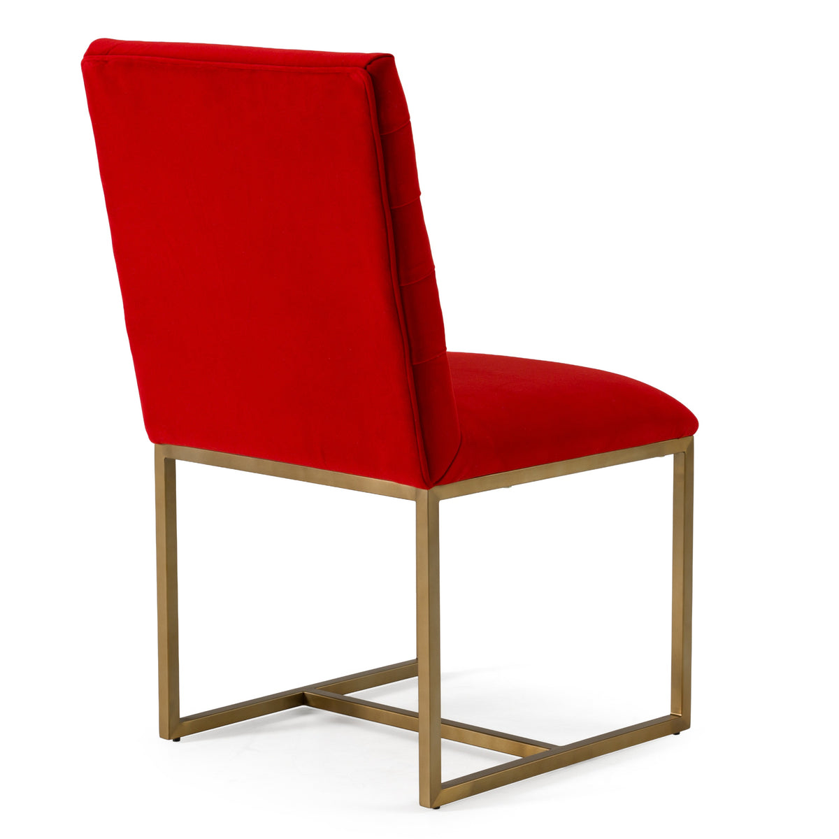 Barker Modern Bright Orange & Brush Gold Dining Chair (Set of 2)