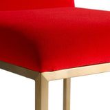 Barker Modern Bright Orange & Brush Gold Dining Chair (Set of 2)