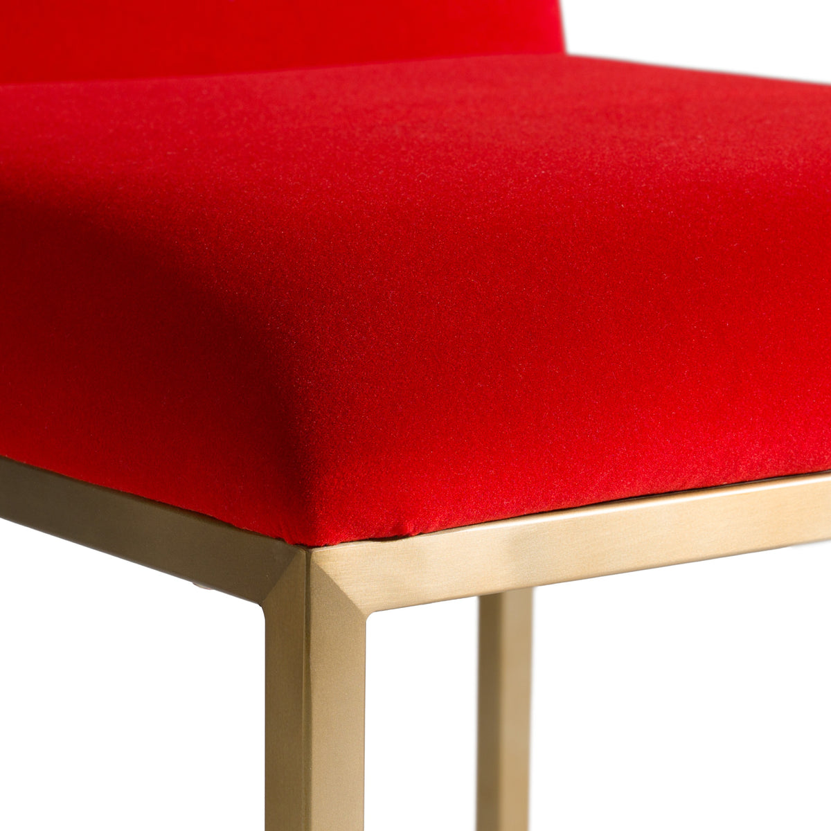 Barker Modern Bright Orange & Brush Gold Dining Chair (Set of 2)