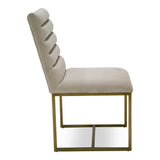 Barker Modern Beige & Brush Gold Dining Chair (Set of 2)