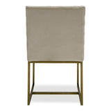 Barker Modern Beige & Brush Gold Dining Chair (Set of 2)