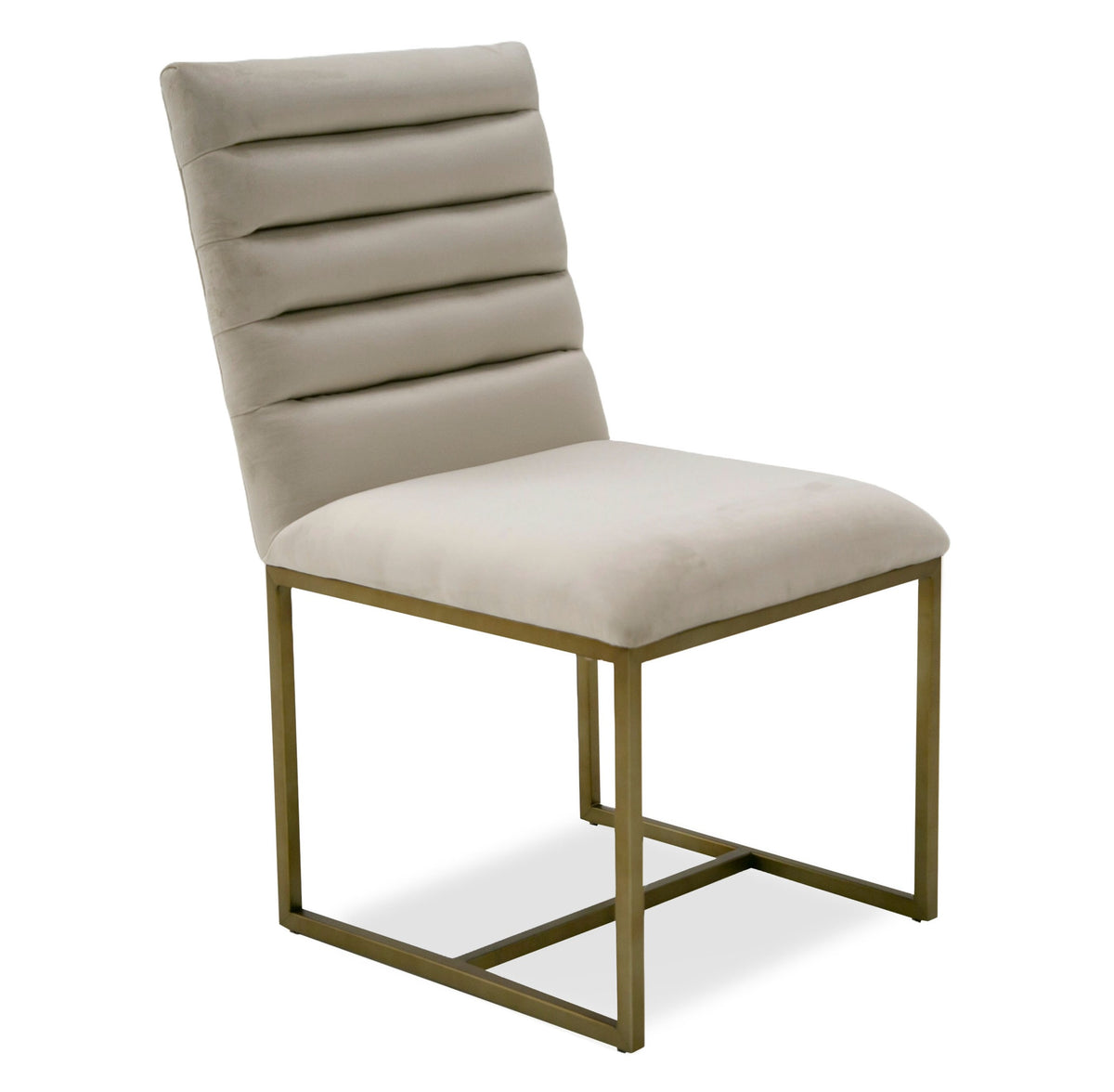 Barker Modern Beige & Brush Gold Dining Chair (Set of 2)