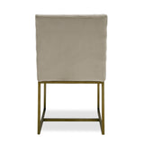 Barker Modern Beige & Brush Gold Dining Chair (Set of 2)