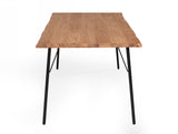 Barnum Industrial Oak and Black Iron Live Edge Dining Table
