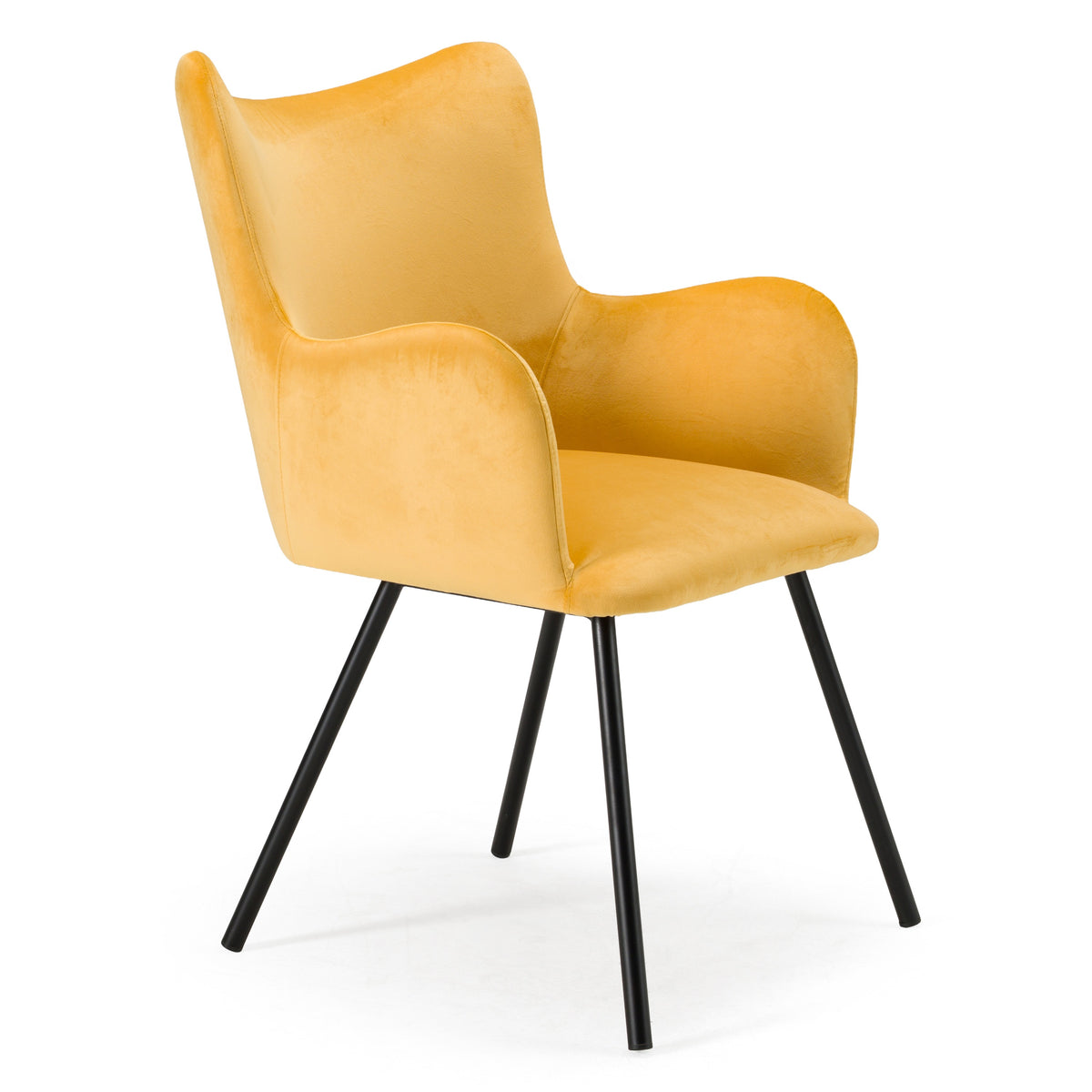 Barrett Modern Yellow Velvet Dining Chair