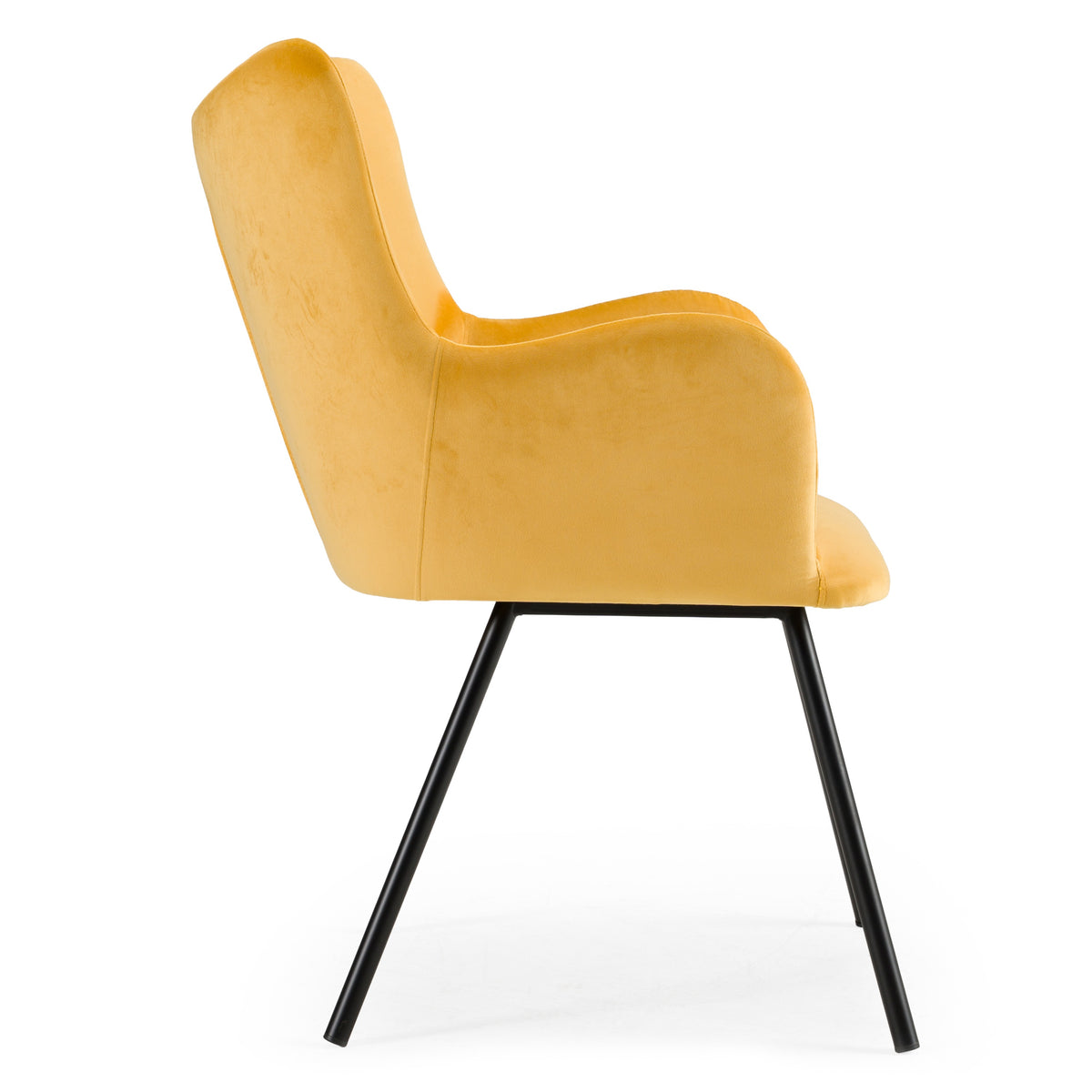 Barrett Modern Yellow Velvet Dining Chair