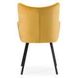 Barrett Modern Yellow Velvet Dining Chair