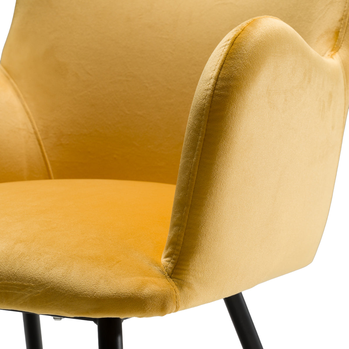 Barrett Modern Yellow Velvet Dining Chair