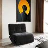 Basil Modern Black Fabric Large Electric Recliner Chair
