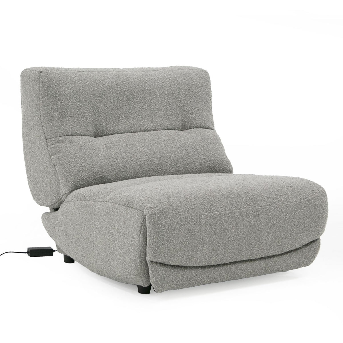 Basil Modern Grey Fabric Large Electric Recliner Chair