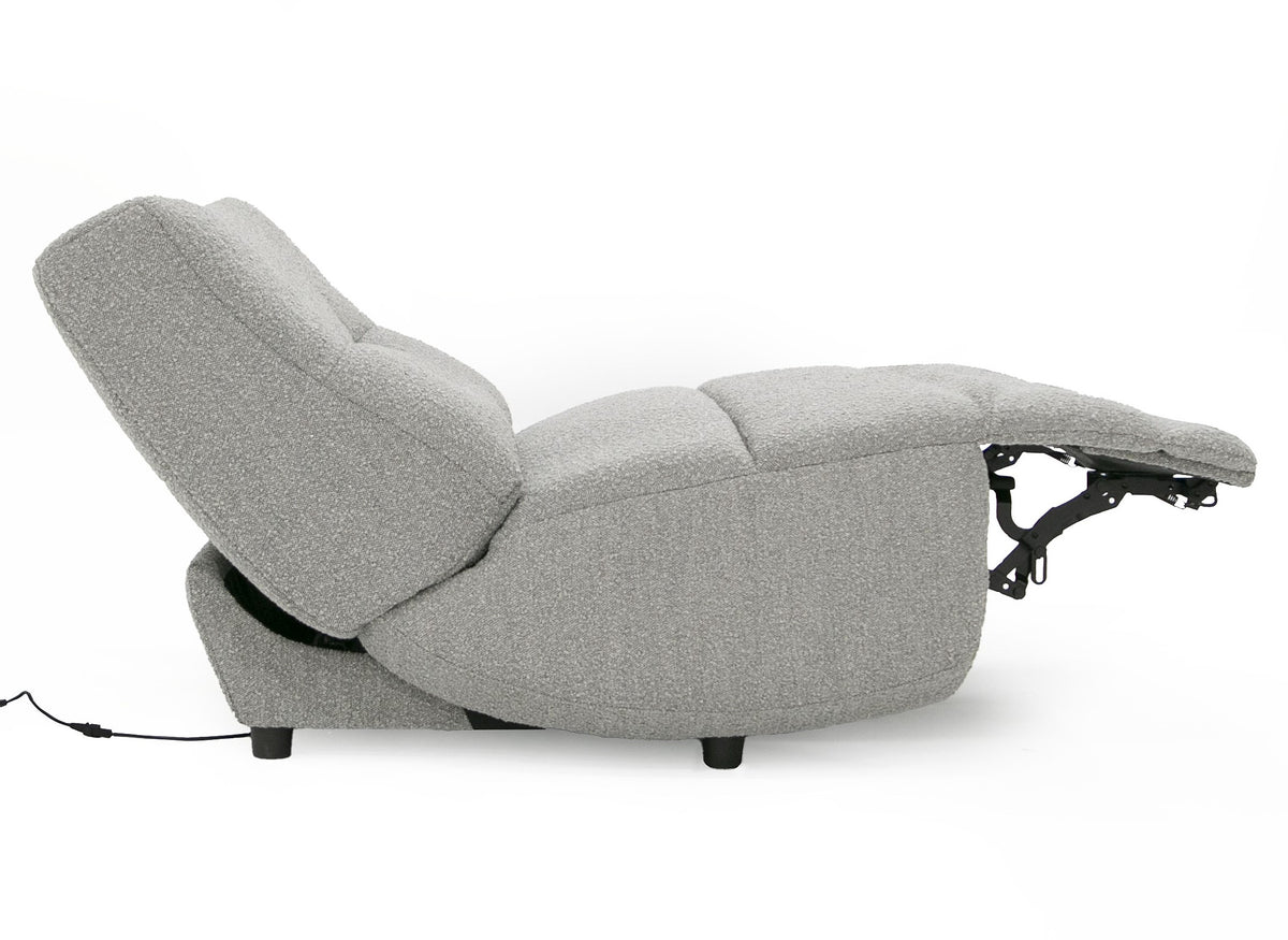 Basil Modern Grey Fabric Large Electric Recliner Chair