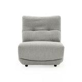 Basil Modern Grey Fabric Small Electric Recliner Chair
