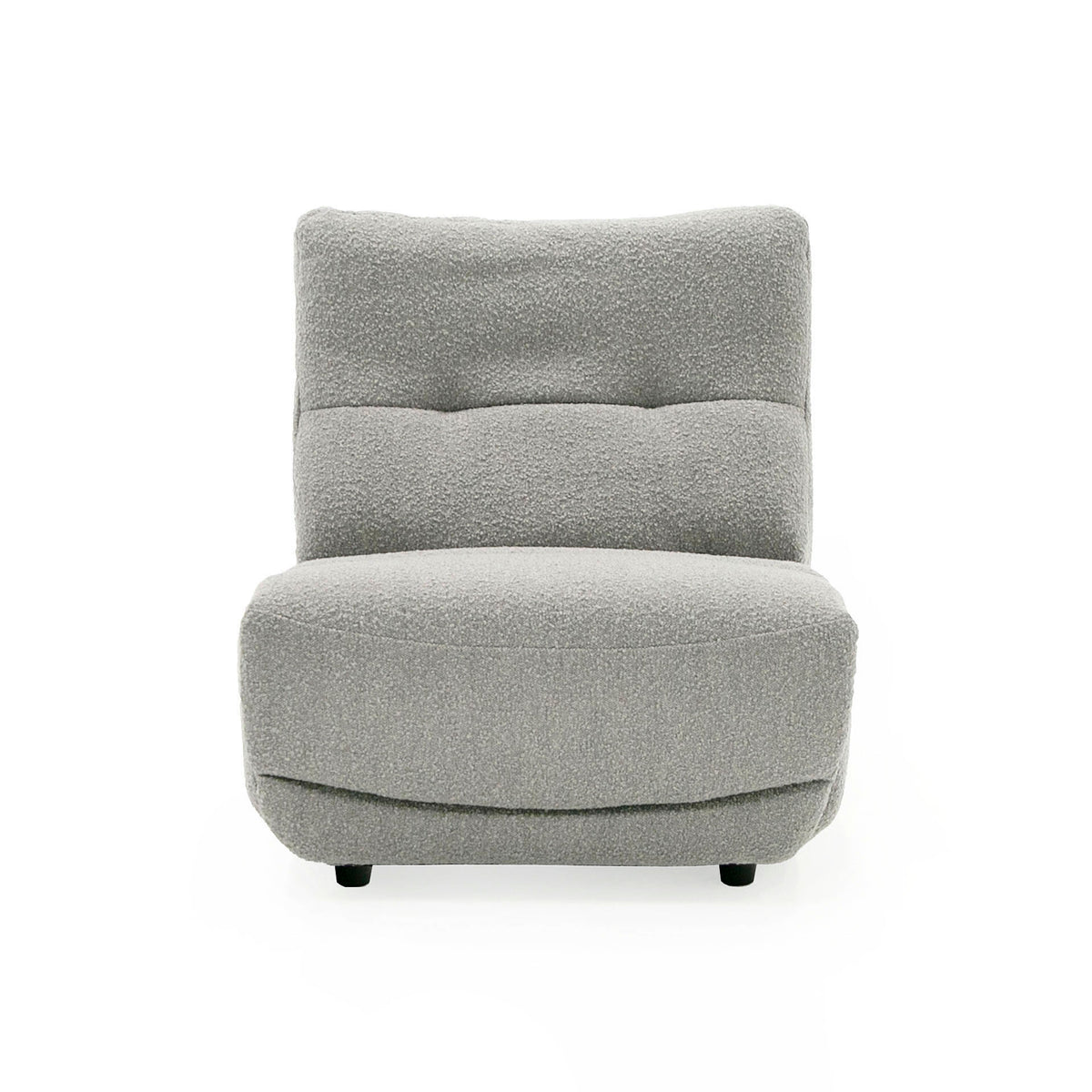 Basil Modern Grey Fabric Small Electric Recliner Chair