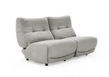 Basil Modern Grey Fabric Small Electric Recliner Chair