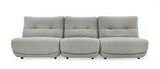 Basil Modern Grey Fabric Small Electric Recliner Chair