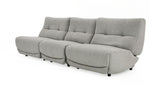 Basil Modern Grey Fabric Small Electric Recliner Chair