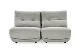 Basil Modern Grey Fabric Small Electric Recliner Chair