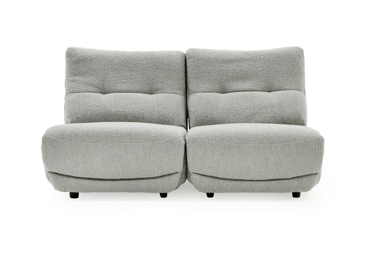 Basil Modern Grey Fabric Small Electric Recliner Chair
