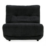 Basil Modern Black Fabric Small Electric Recliner Chair