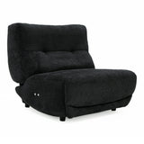 Basil Modern Black Fabric Small Electric Recliner Chair