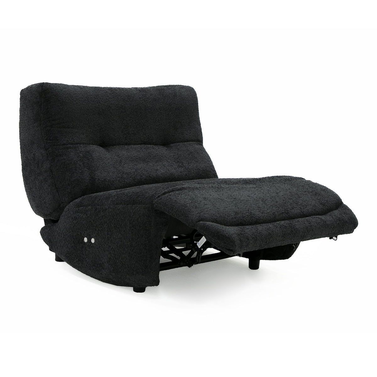 Basil Modern Black Fabric Small Electric Recliner Chair