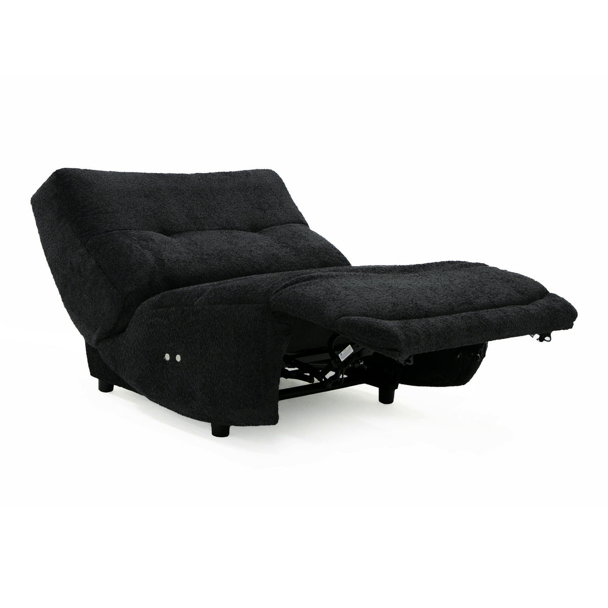 Basil Modern Black Fabric Small Electric Recliner Chair