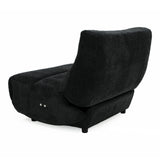 Basil Modern Black Fabric Small Electric Recliner Chair