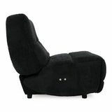 Basil Modern Black Fabric Small Electric Recliner Chair