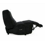 Basil Modern Black Fabric Small Electric Recliner Chair