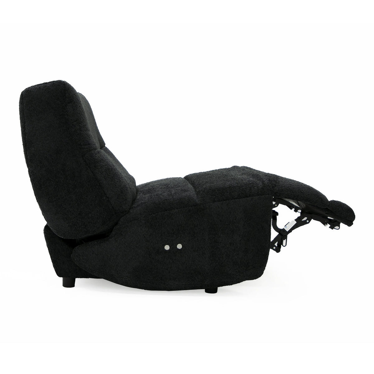Basil Modern Black Fabric Small Electric Recliner Chair