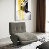 Basil Modern Grey Fabric Small Sofa With 3 Electric Recliners