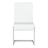 Batavia Modern White & Stainless Steel Dining Chair (Set of 2)