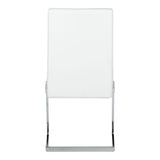 Batavia Modern White & Stainless Steel Dining Chair (Set of 2)