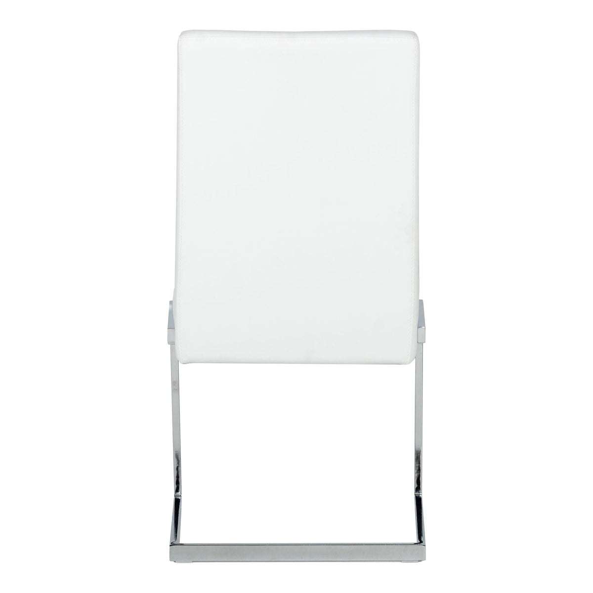 Batavia Modern White & Stainless Steel Dining Chair (Set of 2)