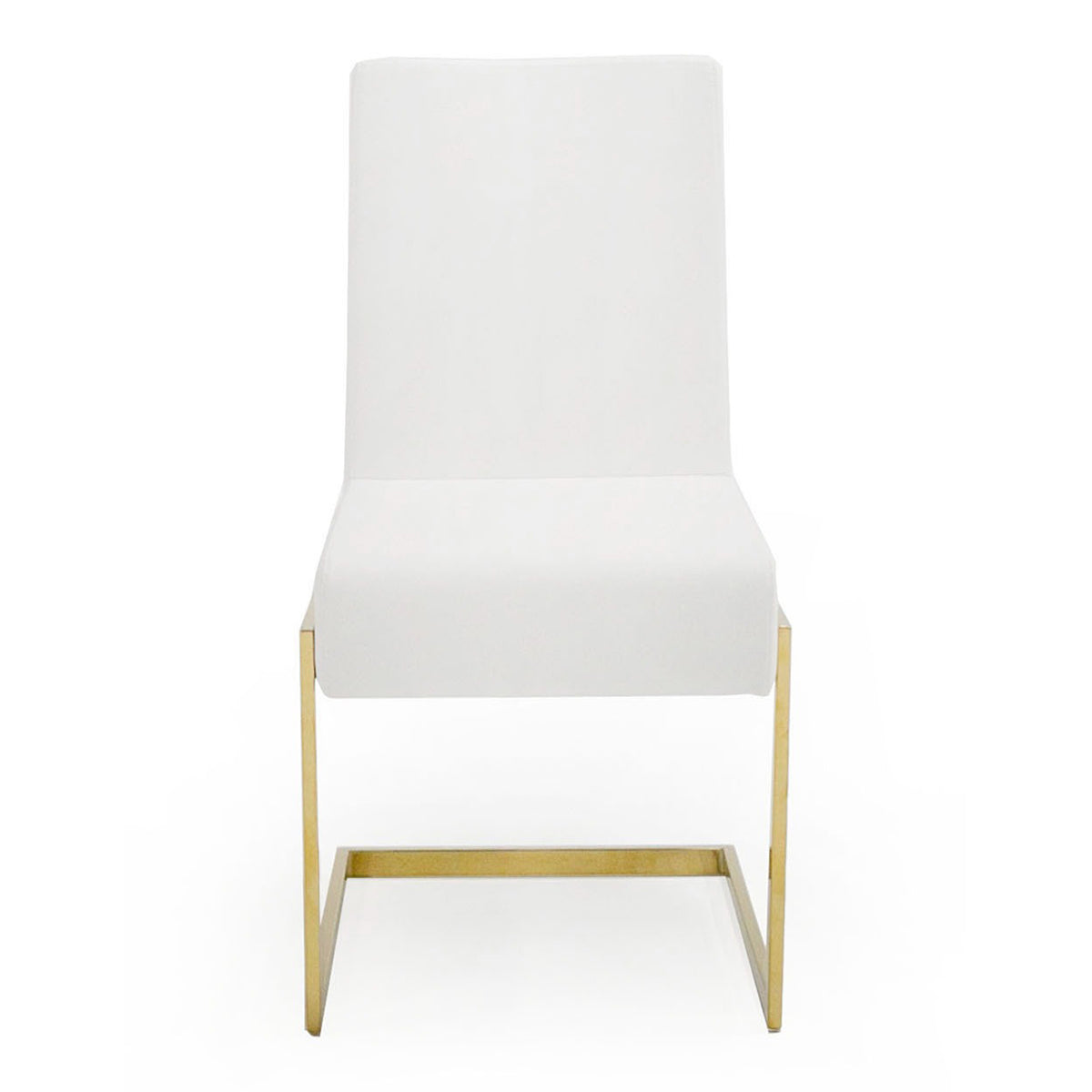Batavia Modern White & Gold Dining Chair (Set of 2)