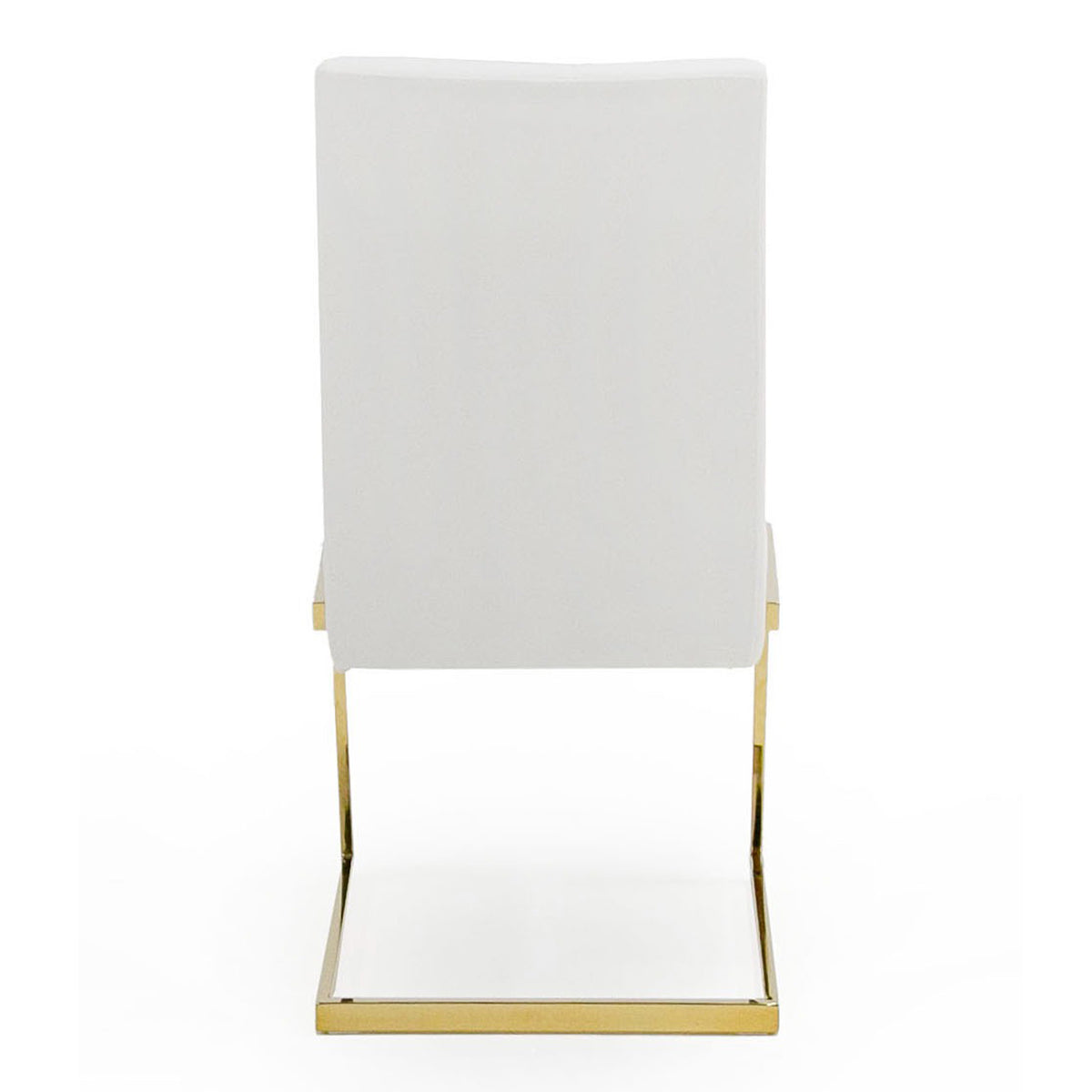 Batavia Modern White & Gold Dining Chair (Set of 2)