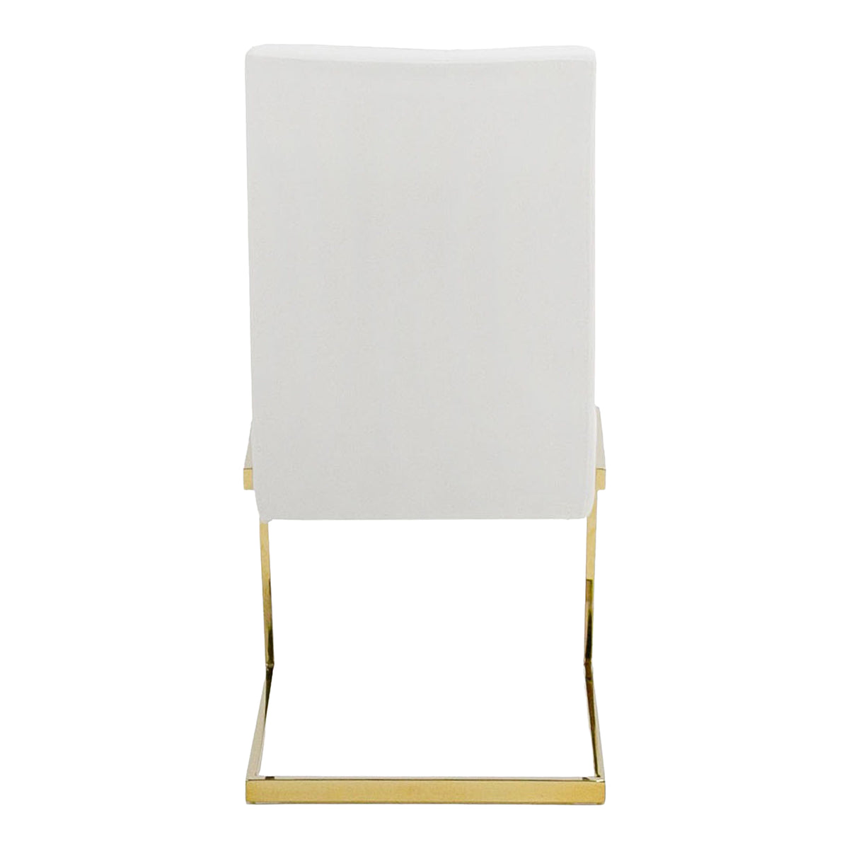 Batavia Modern White & Gold Dining Chair (Set of 2)