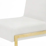 Batavia Modern White & Gold Dining Chair (Set of 2)