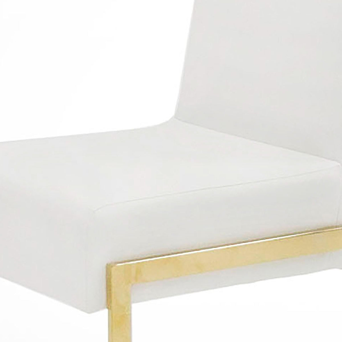 Batavia Modern White & Gold Dining Chair (Set of 2)