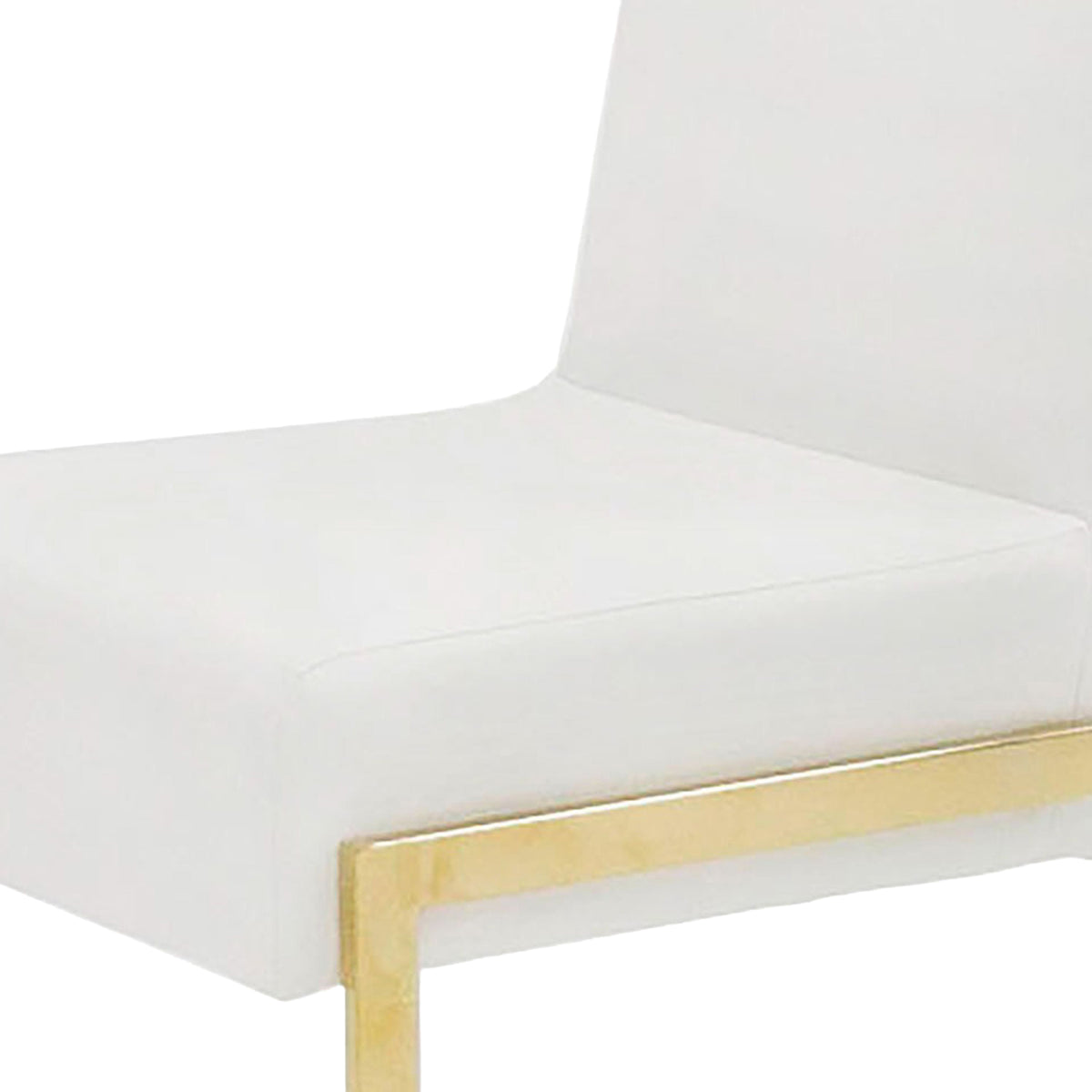 Batavia Modern White & Gold Dining Chair (Set of 2)