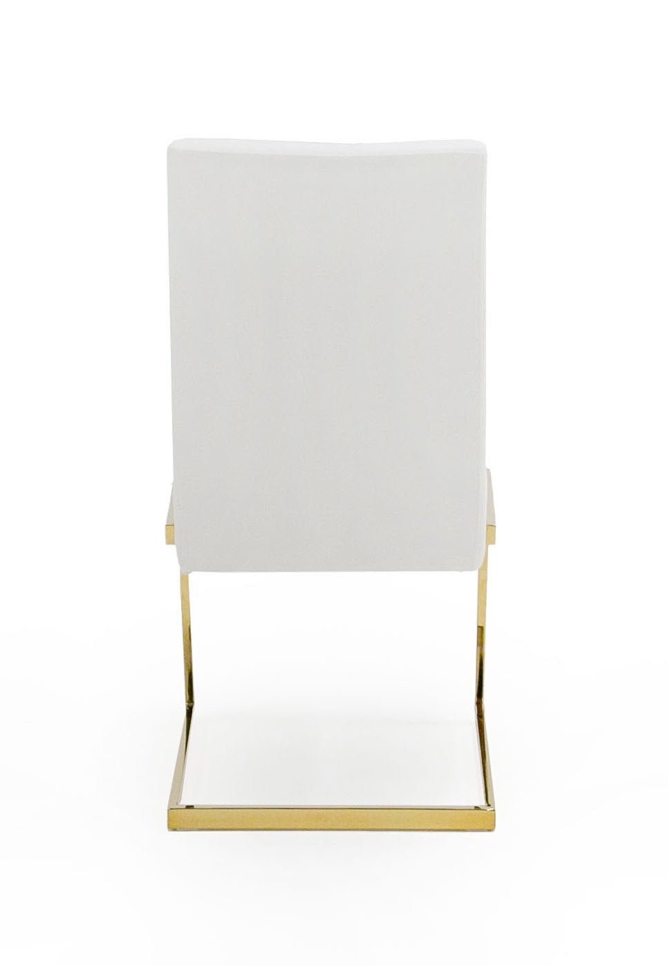 Batavia Modern White & Gold Dining Chair (Set of 2)