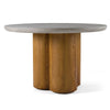 Mielcasa | Walnut Modrest Bateman Modern Faux Concrete and Walnut Round Dining Table | SKU VGMC-GF-1C009 | MPN: 81550 | Free Delivery & Free Return