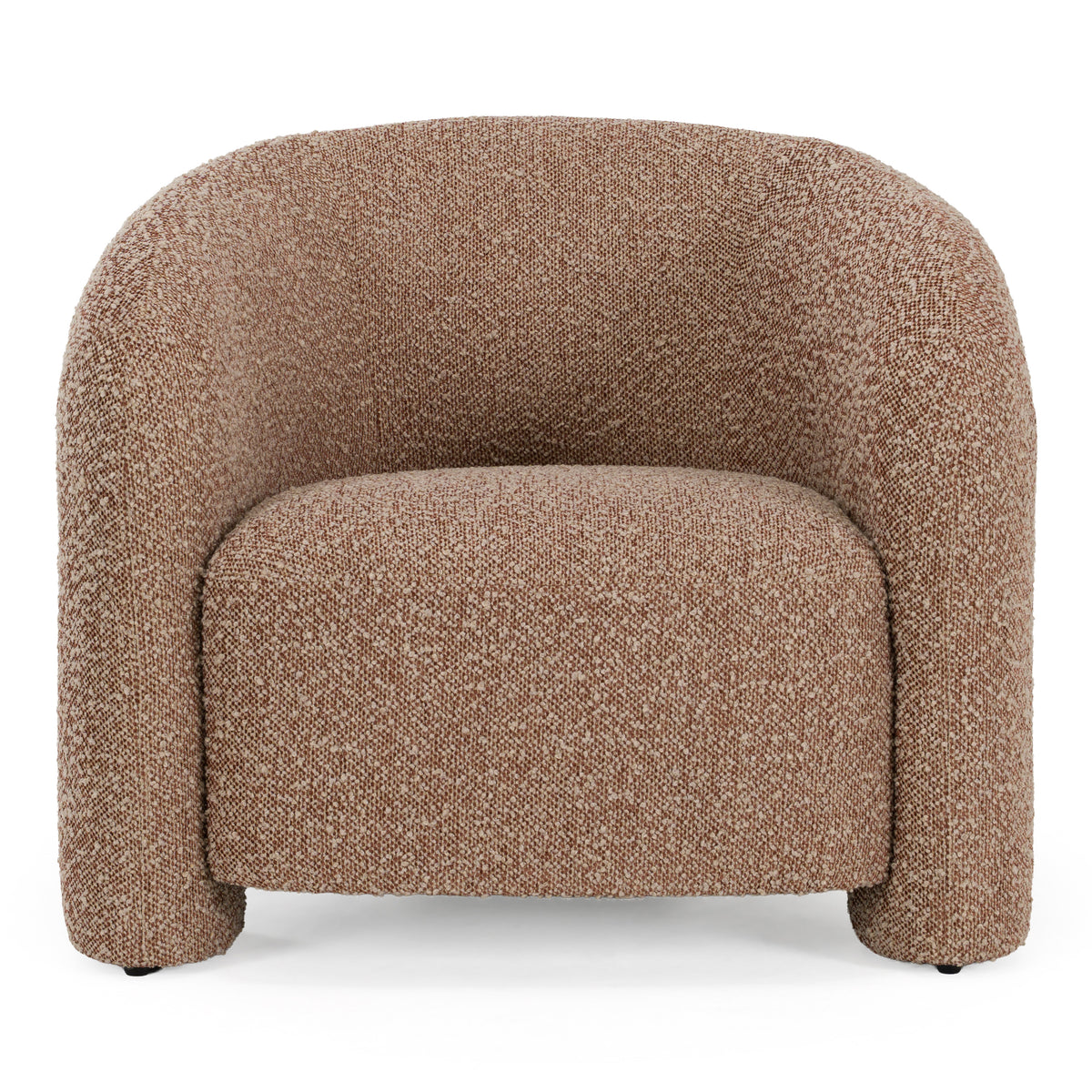 Bates Modern Brick Fabric Accent Chair + Ottoman